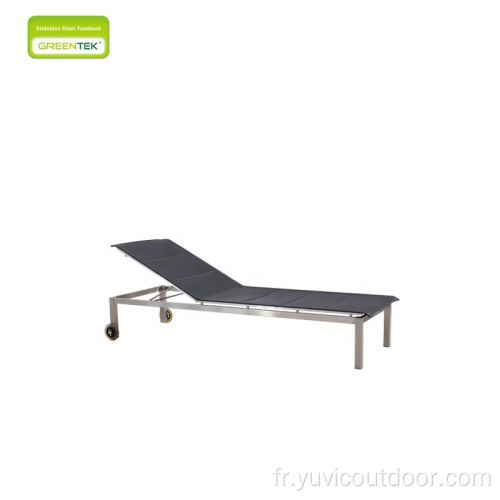 Cadre moderne en acier inoxydable Sun Lounggers Mobilier d&#39;hôtel